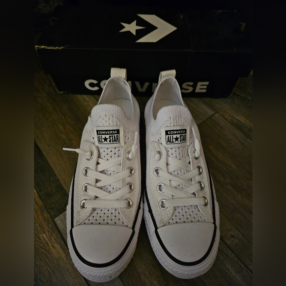 Brand New White Converse WMs Knit Slip-on Chuck Taylor's
